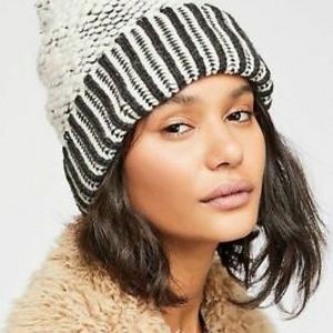 Free People River Locks Knubby Pom Pom Beanie Hat